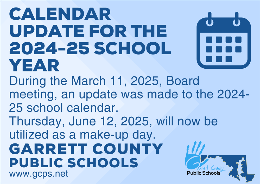  Infographic highlighting a calendar update for the 2024-25 school year as detailed in the story.